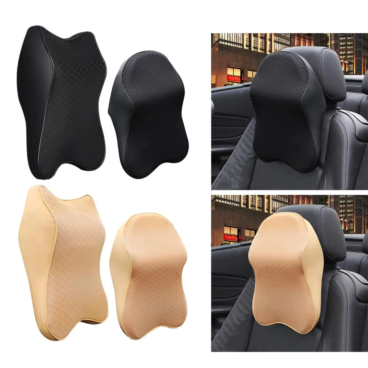 Coussin de cou ergonomique en mousse pour siège de voiture