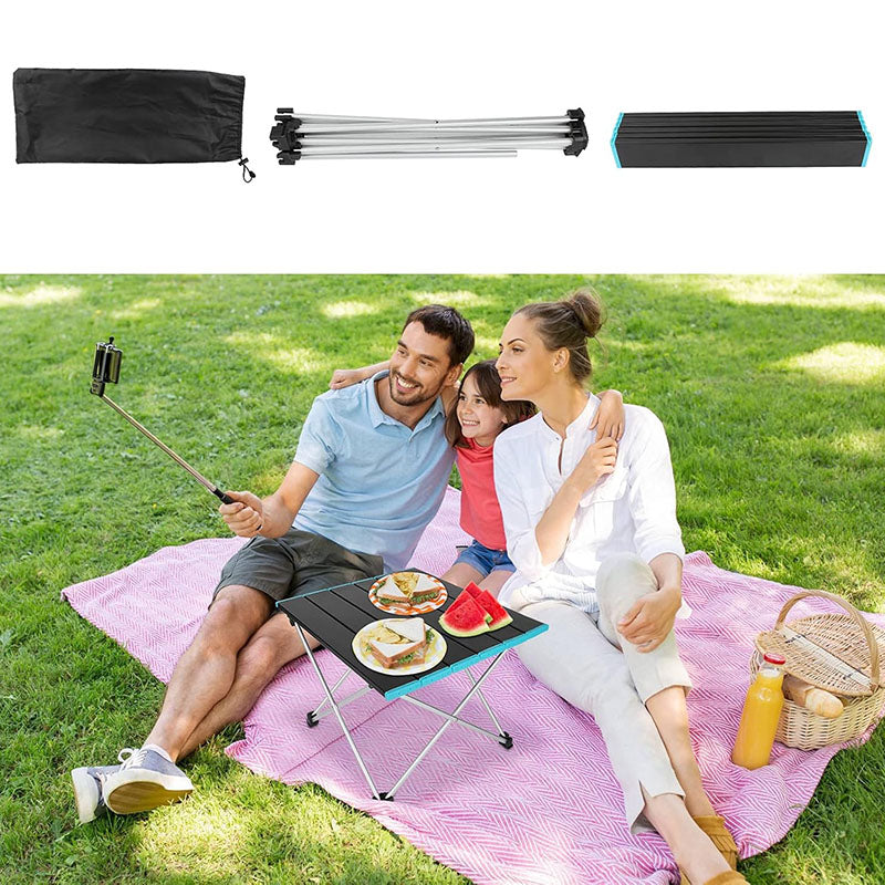 Table de camping pliante légère en aluminium robuste