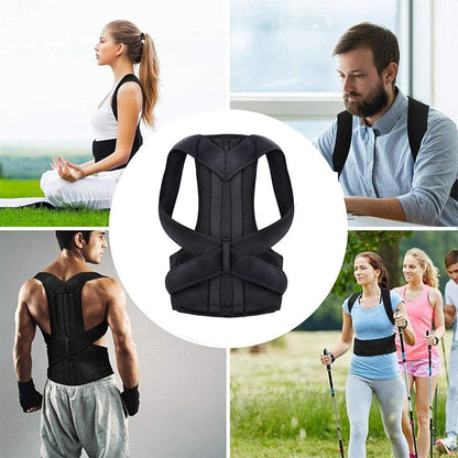 Correcteur de posture réglable en tissu respirant