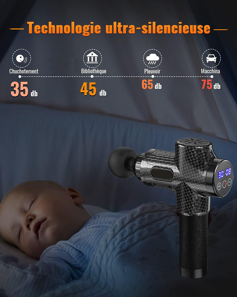 Pistolet de massage musculaire silencieux à intensité réglable 30