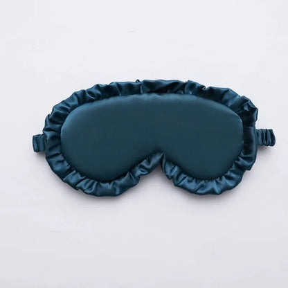 Masque de sommeil en soie à volants élégants