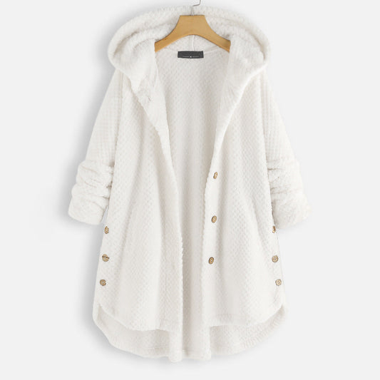 Veste d'hiver réversible en polaire avec capuche