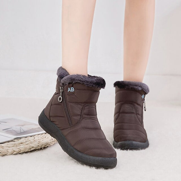Bottes imperméables antidérapantes à doublure fourrure