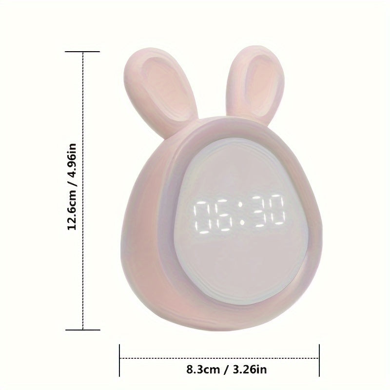 Réveil lumineux à veilleuse intégrée design lapin