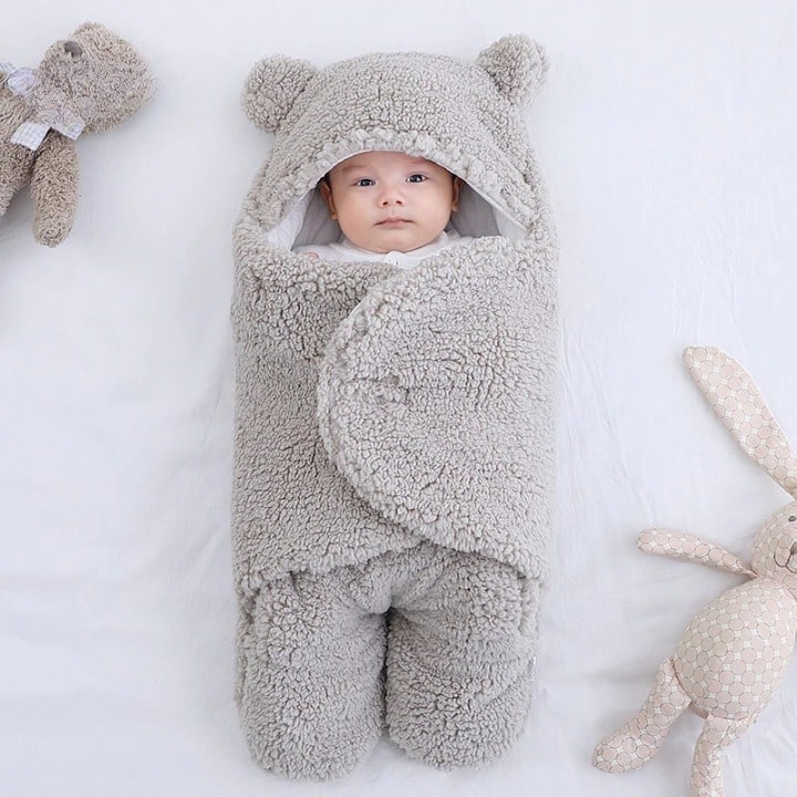 Nid d'ange polaire chaud pour emmaillotage bébé hiver