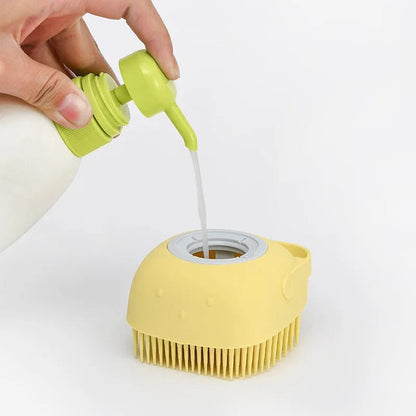 Gant de massage pour animaux en tissu doux