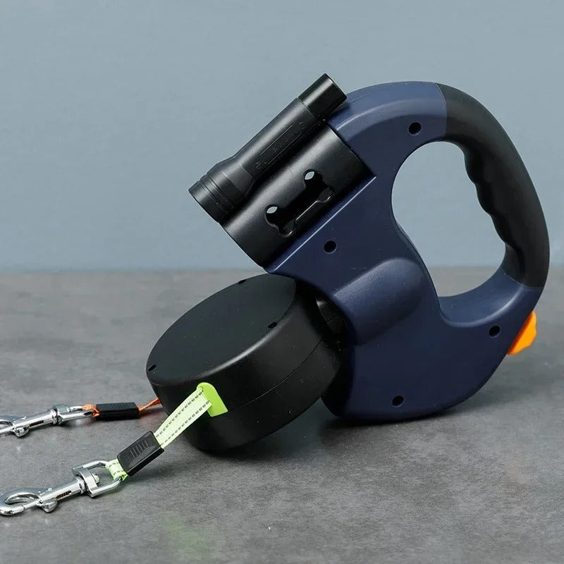 Laisse double pratique en nylon réglable
