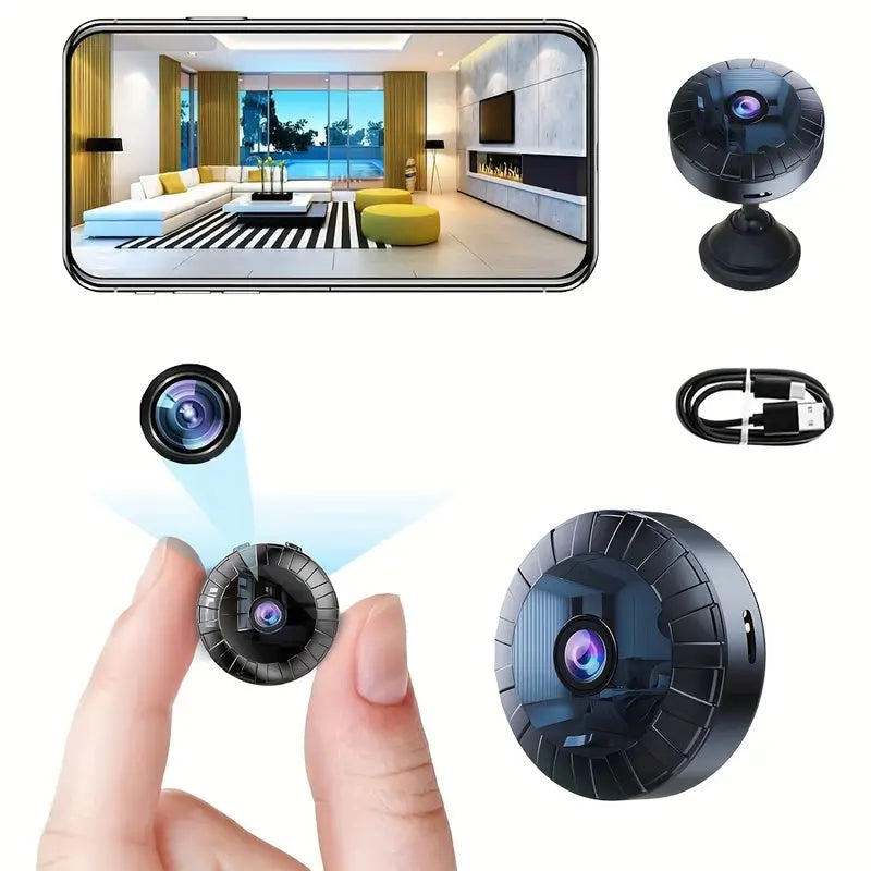 Caméra de Sécurité Wi-Fi Compacte 4K – Surveillance Intérieure et Extérieure - Santeova