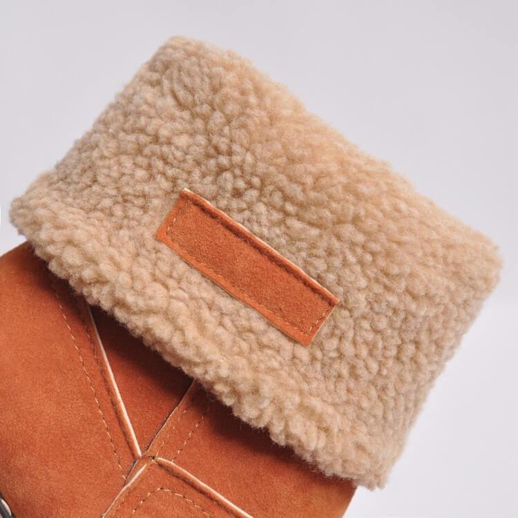 Bottes de neige isolantes en fourrure d'hiver