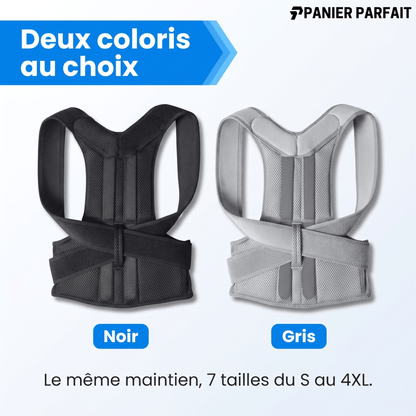 Correcteur de posture avec soutien lombaire intégré ajustable