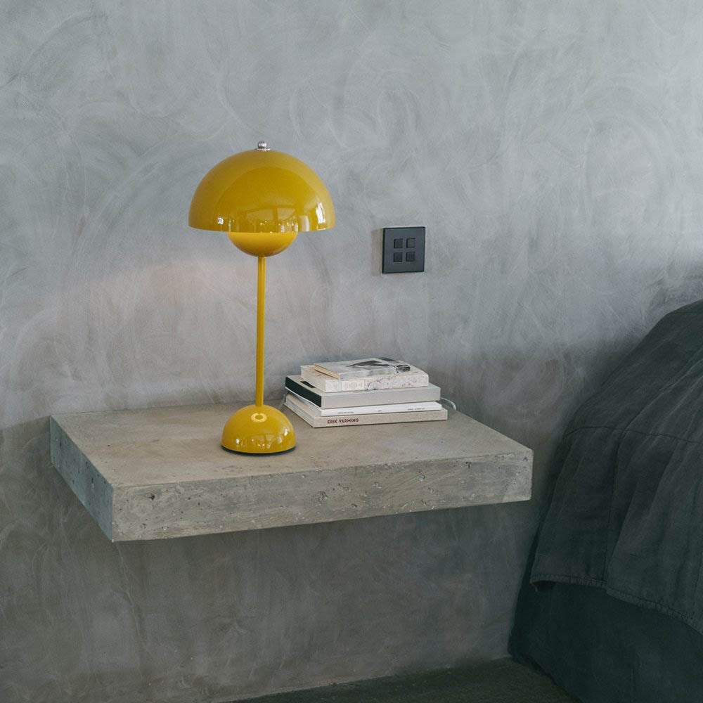 Lampe de chevet sans fil à LED design pot de fleurs