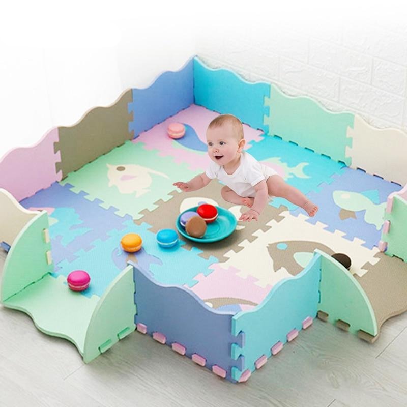Tapis de jeu puzzle en mousse antidérapant 90x90 cm