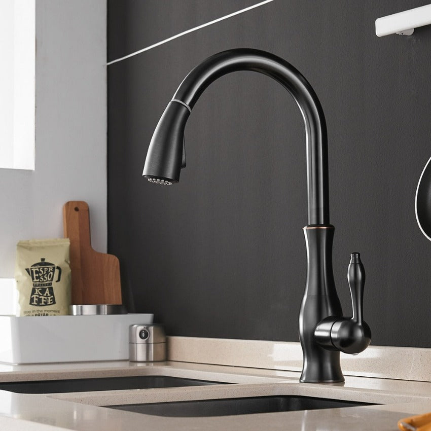 Robinet de cuisine extractible avec douchette flexible