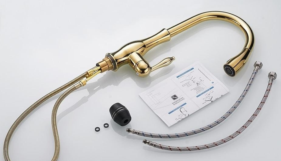 Robinet de cuisine extractible avec douchette flexible