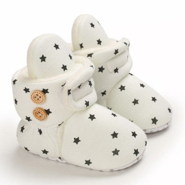 Chaussons bébé en polaire à fermeture scratch