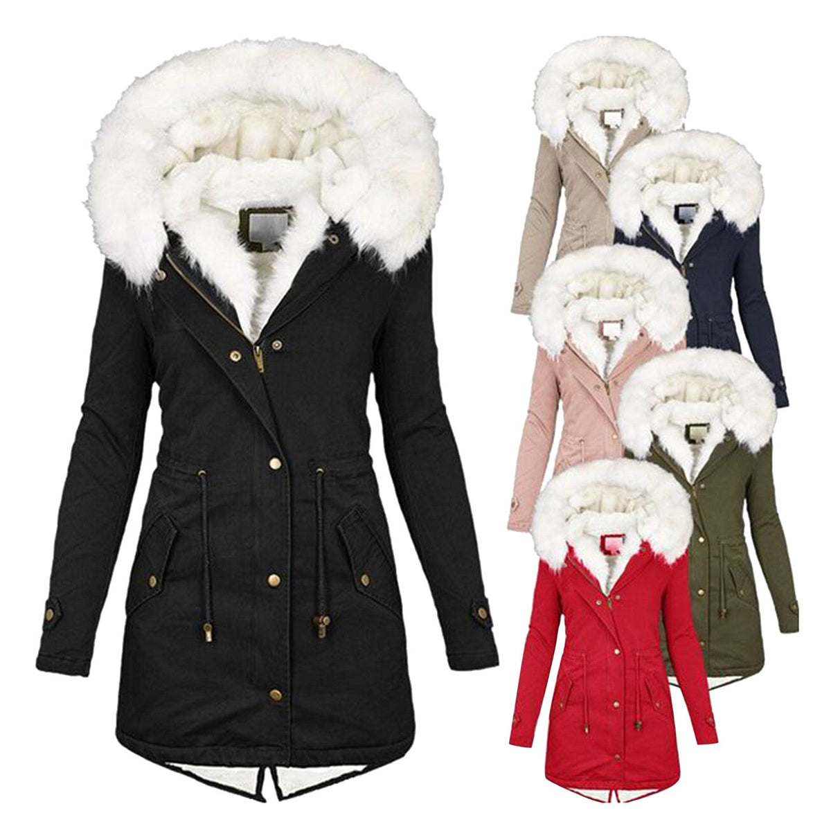 Parka imperméable légère à capuche automne-hiver