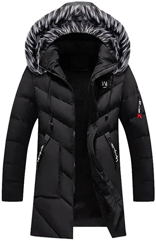 Manteau d'hiver chaud à capuche en fourrure synthétique